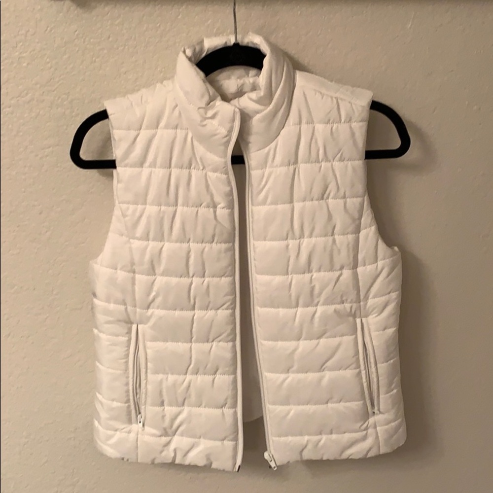 White Loft puffy vest